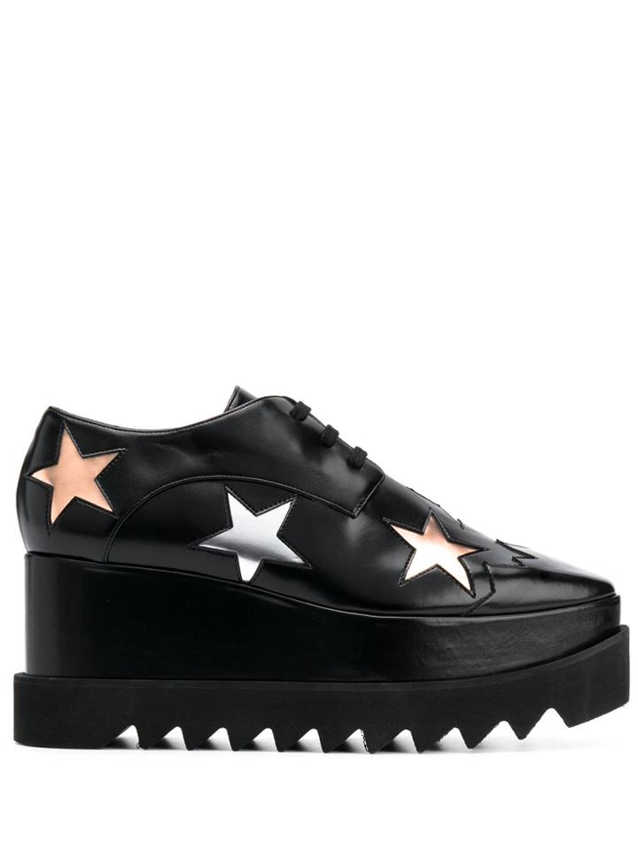 Stella Mccartney Elyse Star Platform Lace-up Shoes - Black