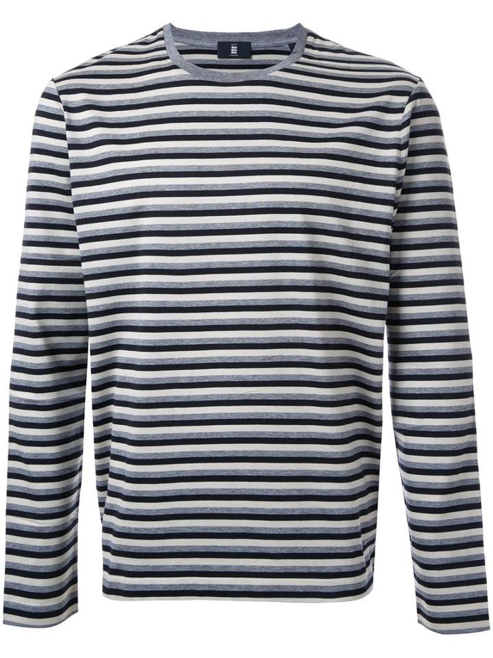 Kent & Curwen Striped Longsleeved T-shirt, Men's, Size: Large, Black, Cotton