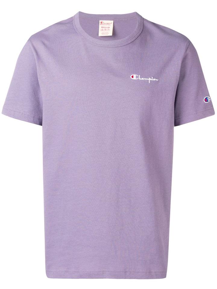 Champion Round Neck Logo T-shirt - Purple