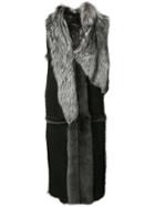 Sophie Theallet Sleeveless Asymmetric Coat - Black