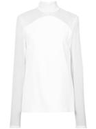 Sally Lapointe Sheer Panelled Blouse - White