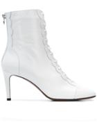 L'autre Chose Front Zipped Boots - White