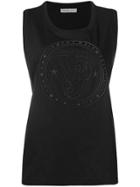 Versace Jeans Contrast Logo Tank Top - Black