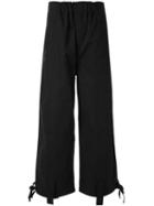 Craig Green Tie Detail Wide Leg Trousers, Men's, Size: Small, Black, Cotton/nylon