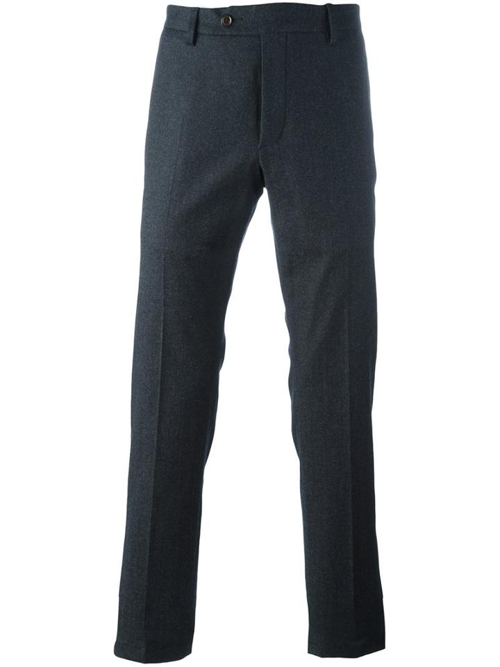 Al Duca D'aosta 1902 Classic Tailored Trousers, Men's, Size: 52, Grey, Cotton/polyamide/virgin Wool