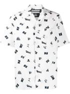 Neighborhood Pirate Print Shirt - White