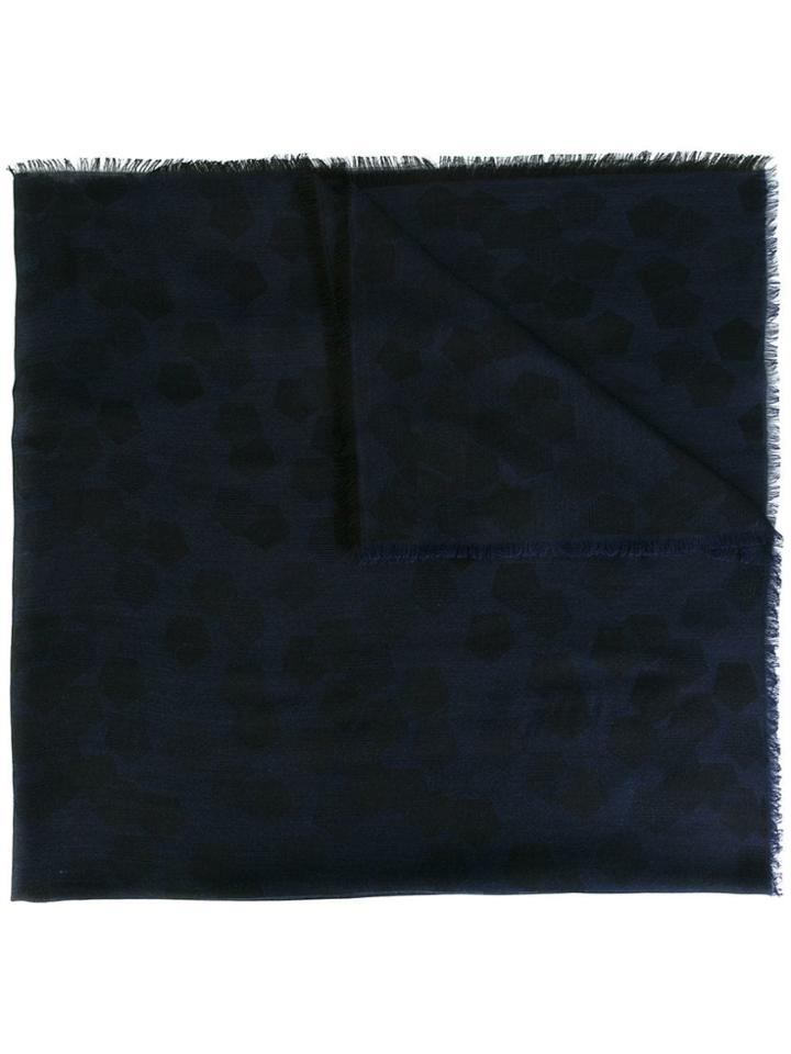 Z Zegna Frayed Edge Scarf - Blue