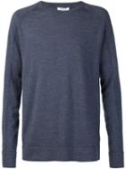Helmut Lang Crew Neck Sweater, Men's, Size: Medium, Blue, Wool