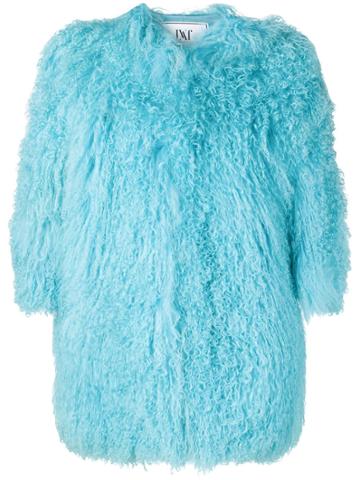 Jorge Vazquez Oversized Fur Coat - Blue