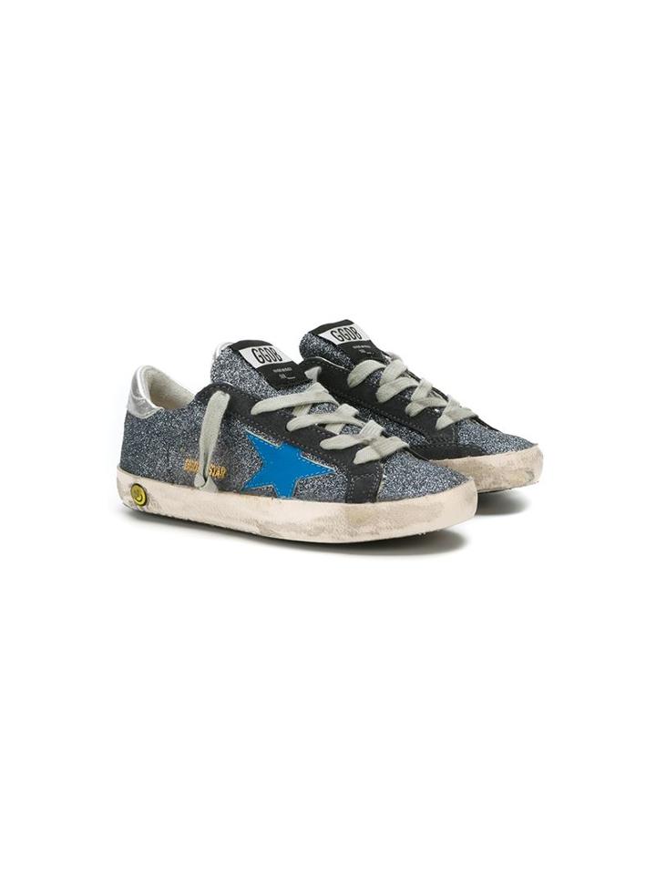 Golden Goose Deluxe Brand Kids Superstar Sneakers, Boy's, Size: 32, Blue