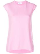 Allude Sleeveless Knitted Top - Pink & Purple
