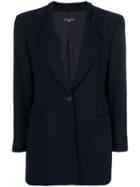Giorgio Armani Vintage 1990's Slim Elongated Blazer - Blue