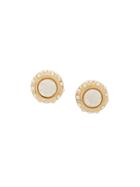 Givenchy Vintage 1980's Faux Pearl Earrings - Gold
