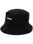 Stussy Bungee Logo Embroidered Hat - Black