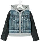 Diesel Kids - Hooded Denim Jacket - Kids - Cotton/rayon - 12 Yrs, Blue