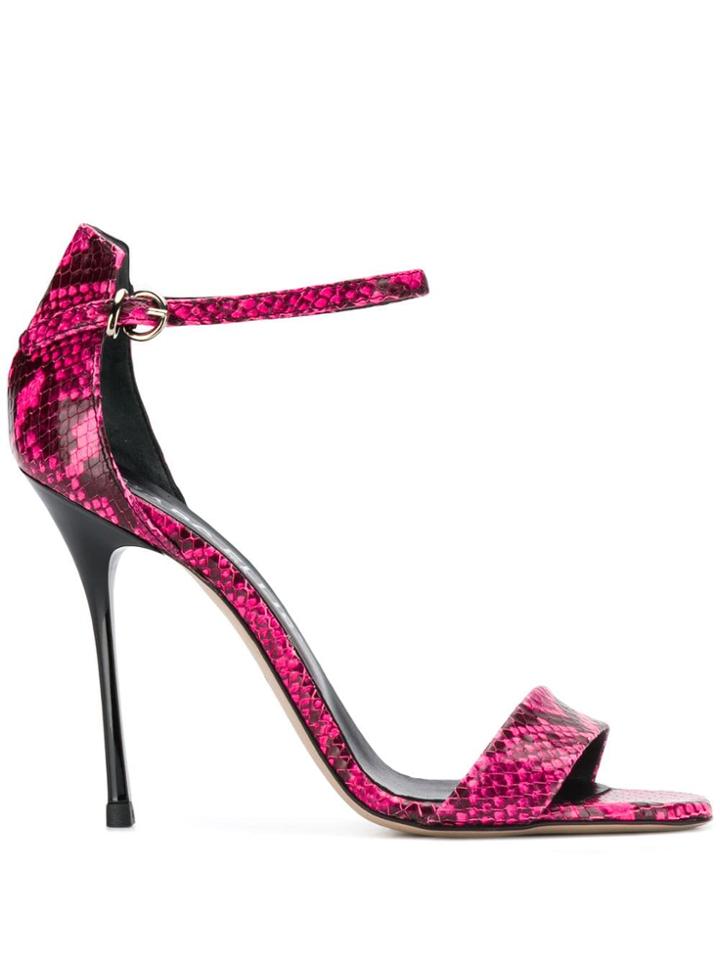 Marc Ellis Python Print Sandals - Pink