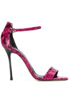 Marc Ellis Python Print Sandals - Pink