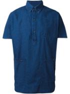 Bleu De Paname Shortsleeved Denim Shirt, Men's, Size: Medium, Blue, Cotton