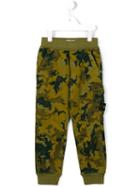 Stone Island Kids Camouflage Track Pants, Boy's, Size: 8 Yrs, Green