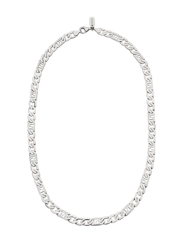Fendi Ff Weave Chain Necklace - Silver