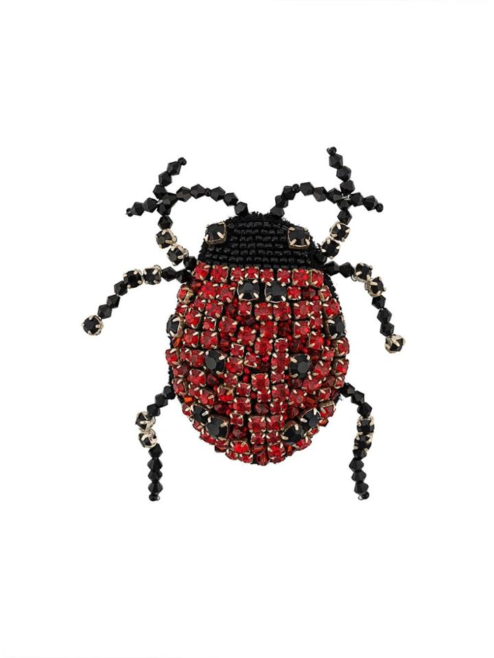 Rochas Ladybug Brooch - Red