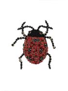 Rochas Ladybug Brooch - Red