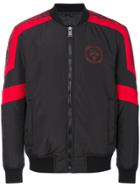 Plein Sport Panelled Bomber Jacket - Black