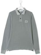 Stone Island Junior Teen Logo Polo Shirt - Grey
