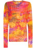 Msgm Tie Dye Mesh Top - Orange