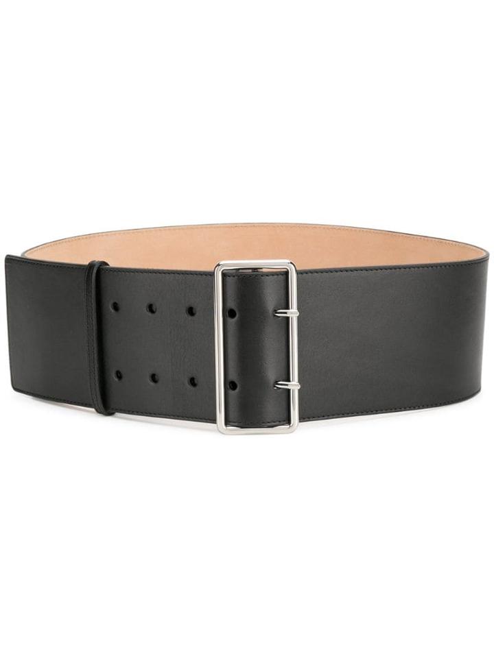Alexander Mcqueen Military Wide Belt - Black