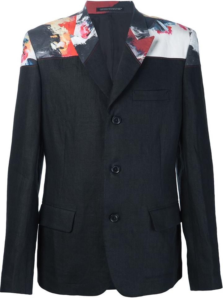 Yohji Yamamoto Printed Shoulder Blazer