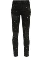 Amapô Embellished Skinny Jeans - Black