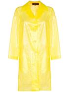 Sies Marjan Croc-effect Sheer Coat - Yellow