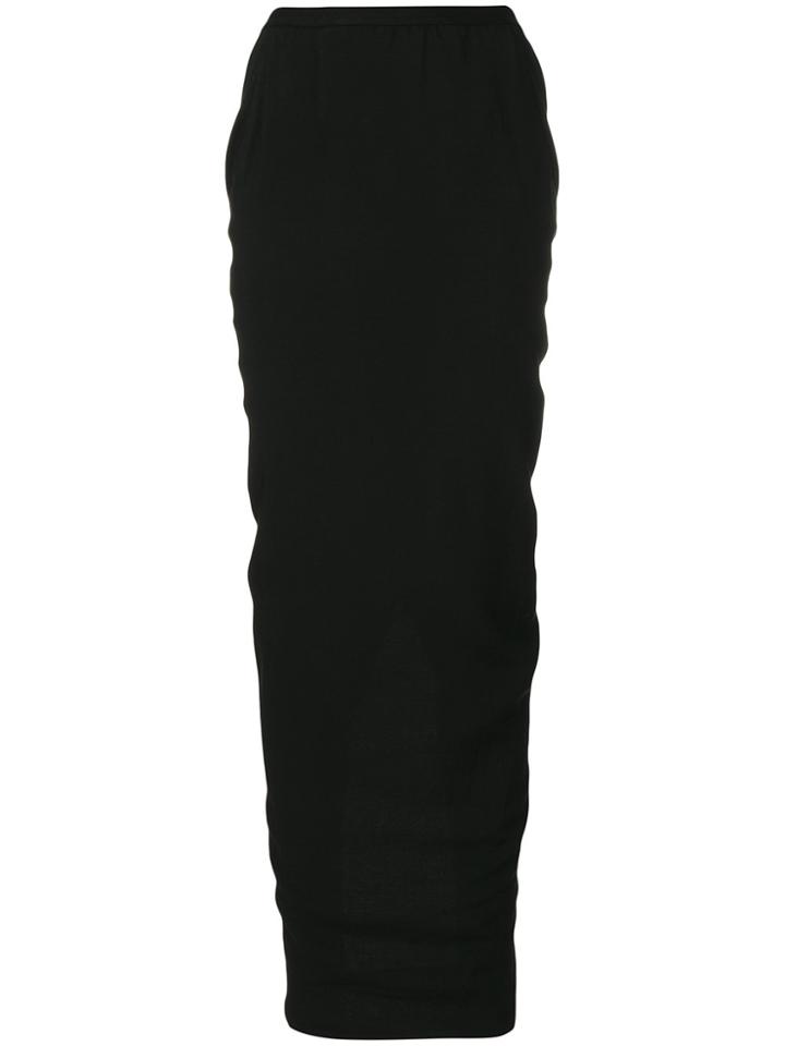 Rick Owens Maxi Tube Skirt - Black