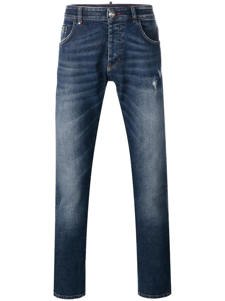 Philipp Plein Slim-fit Jeans, Men's, Size: 29, Blue, Cotton/spandex/elastane
