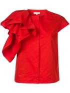 Delpozo Ruffle Shortsleeved Jacket - Black