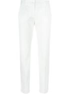 Dolce & Gabbana Slim Fit Trousers, Women's, Size: 42, White, Cotton/spandex/elastane