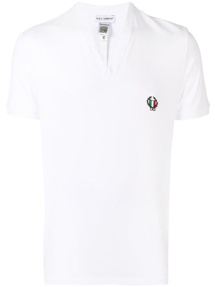 Dolce & Gabbana Underwear Flag Logo T-shirt - White