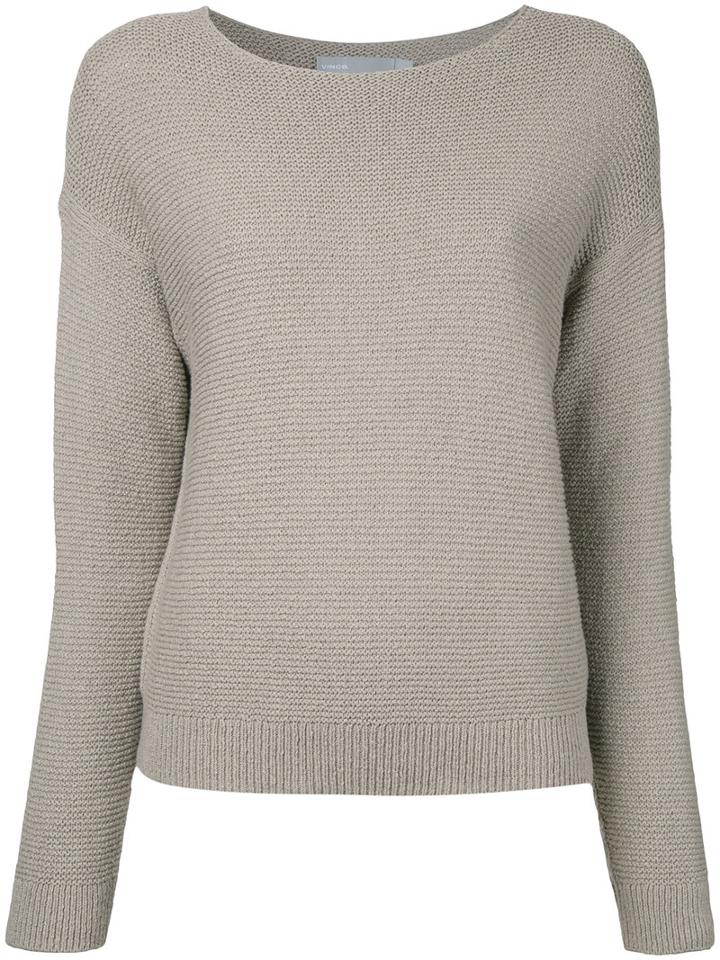 Vince Loose-fit Ribbed Jumper, Women's, Size: Small, Nude/neutrals, Cotton
