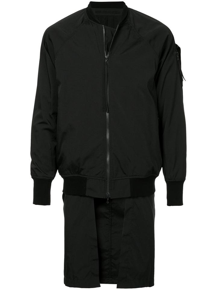 Julius Panel Insert Bomber Jacket - Black