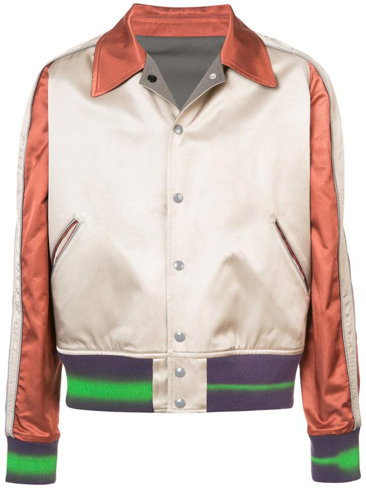 Maison Margiela Satin Classic Collar Bomber Jacket - Nude & Neutrals
