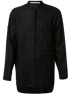 Isabel Benenato Linen Shirt, Men's, Size: 48, Black, Linen/flax