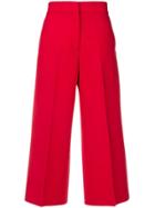 Msgm Cropped Wide Leg Tailored Trousers