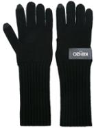 Kenzo Knitted Gloves, Women's, Black, Wool