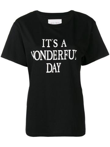 Alberta Ferretti It's A Wonderfull Day T-shirt - Black