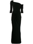 Dolce & Gabbana One Shoulder Long Dress - Black