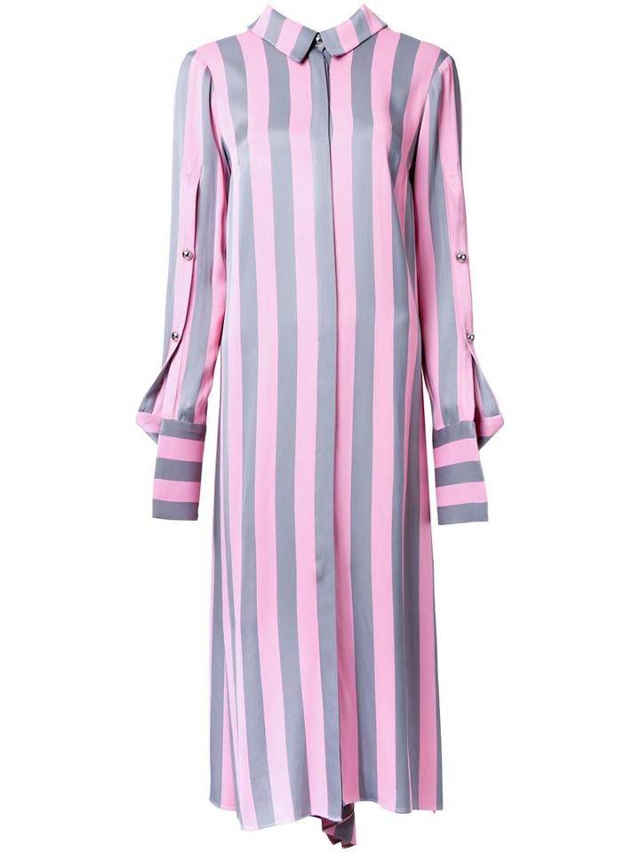 Monse Striped Shirt Dress, Women's, Size: 2, Pink/purple, Acetate/viscose