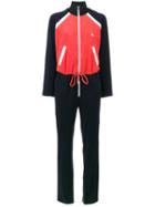 Off-white - Track Velvet Jumpsuit - Women - Cotton - Xs, Women's, Blue, Cotton