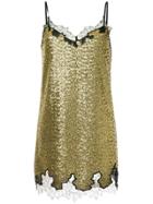 Robert Rodriguez Studio Sequin Lingerie Dress - Yellow
