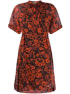Mcq Alexander Mcqueen Floral Print Dress - Red